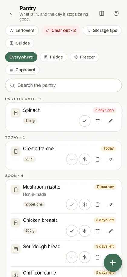 Screenshot — The fridge, under control